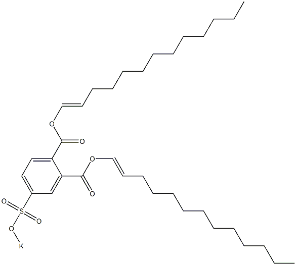 4-(Potassiosulfo)phthalic acid di(1-tridecenyl) ester Struktur