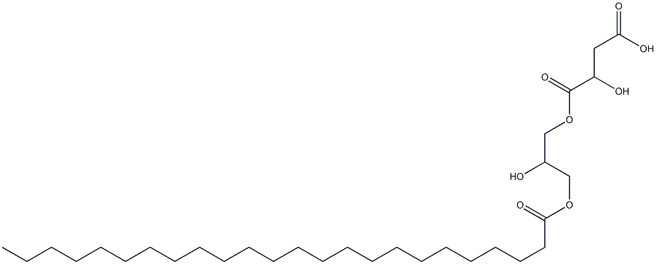 D-Malic acid hydrogen 1-(2-hydroxy-3-tetracosanoyloxypropyl) ester Struktur