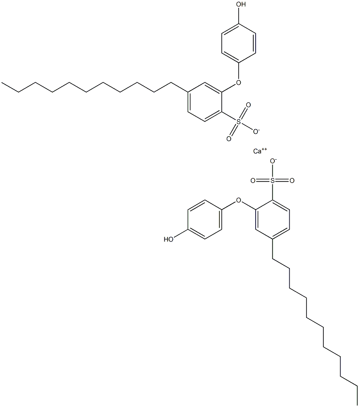 Bis(4'-hydroxy-5-undecyl[oxybisbenzene]-2-sulfonic acid)calcium salt Struktur