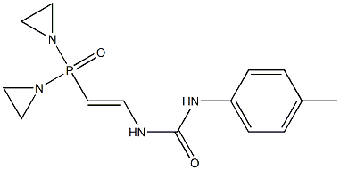 1-[2-[Bis(1-aziridinyl)phosphinyl]vinyl]-3-(p-tolyl)urea Struktur