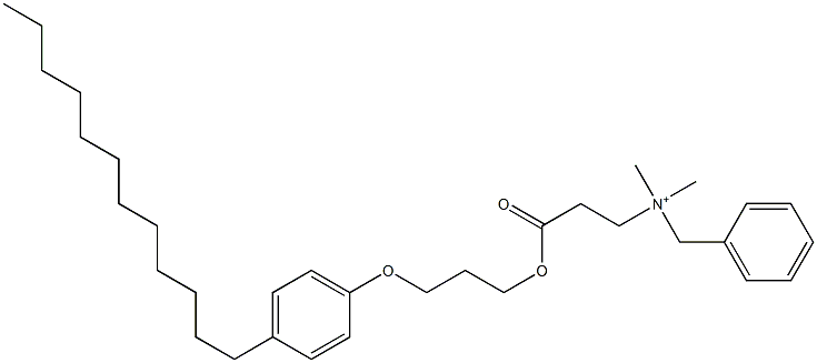 N,N-Dimethyl-N-benzyl-N-[2-[[3-(4-dodecylphenyloxy)propyl]oxycarbonyl]ethyl]aminium Struktur