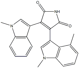 3-(1,4-Dimethyl-1H-indol-3-yl)-4-(1-methyl-1H-indol-3-yl)-1H-pyrrole-2,5-dione Struktur