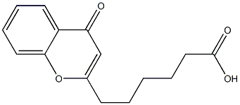 6-(4-Oxo-4H-1-benzopyran-2-yl)hexanoic acid Struktur