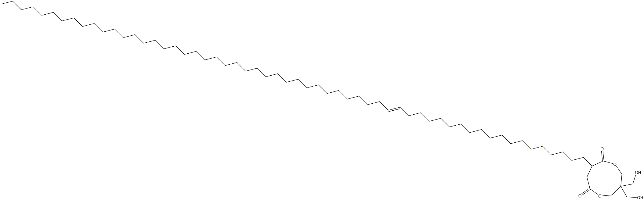 3,3-Bis(hydroxymethyl)-8-(19-octapentacontenyl)-1,5-dioxacyclononane-6,9-dione Struktur