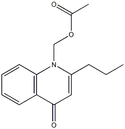 1-Acetoxymethyl-2-propyl-4(1H)-quinolinone Struktur