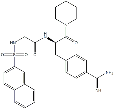 1-[N-[N-(2-Naphtylsulfonyl)glycyl]-4-(aminoiminomethyl)-D-phenylalanyl]piperidine Struktur