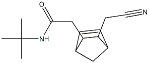 N-tert-Butyl-3-(cyanomethyl)norborn-5-ene-2-acetamide Struktur