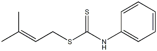 N-(Phenyl)dithiocarbamic acid (3-methyl-2-butenyl) ester Struktur