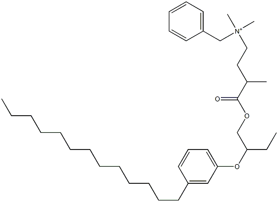 N,N-Dimethyl-N-benzyl-N-[3-[[2-(3-tridecylphenyloxy)butyl]oxycarbonyl]butyl]aminium Struktur