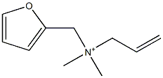 N,N-Dimethyl-N-(2-propenyl)-2-furanmethanaminium Struktur