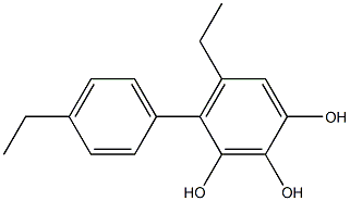 5-Ethyl-4-(4-ethylphenyl)benzene-1,2,3-triol Struktur