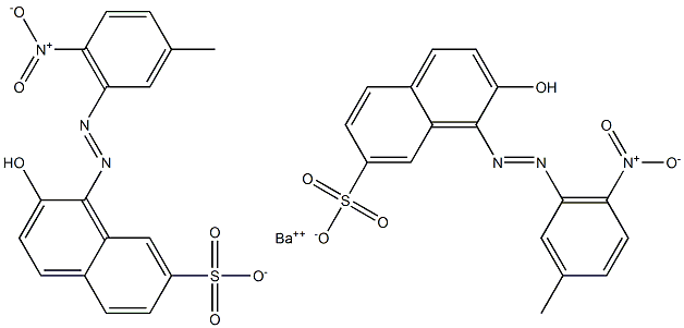 Bis[1-[(3-methyl-6-nitrophenyl)azo]-2-hydroxy-7-naphthalenesulfonic acid]barium salt Struktur