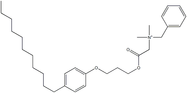 N,N-Dimethyl-N-benzyl-N-[[[3-(4-undecylphenyloxy)propyl]oxycarbonyl]methyl]aminium Struktur