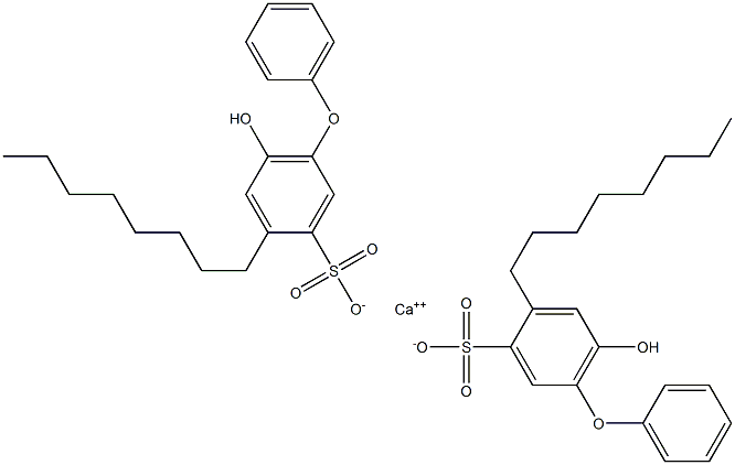 Bis(6-hydroxy-4-octyl[oxybisbenzene]-3-sulfonic acid)calcium salt Struktur