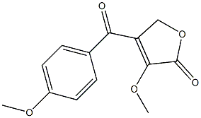 3-Methoxy-4-(4-methoxybenzoyl)furan-2(5H)-one Struktur