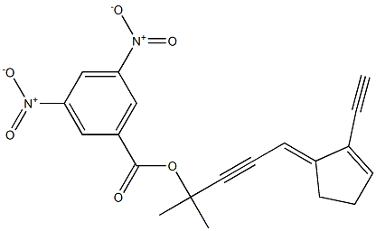 3,5-Dinitrobenzoic acid 4-(2-ethynyl-2-cyclopenten-1-ylidene)-1,1-dimethyl-2-butynyl ester Struktur