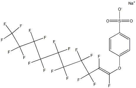 p-(Nonadecafluoro-1-decenyloxy)benzenesulfonic acid sodium salt Struktur