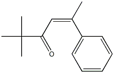 (Z)-5,5-Dimethyl-2-phenyl-2-hexen-4-one Struktur