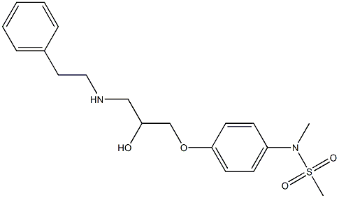 N-[4-[2-Hydroxy-3-(2-phenylethylamino)propyloxy]phenyl]-N-methylmethanesulfonamide Struktur