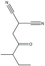 2-(3-Methyl-2-oxopentyl)propanedinitrile Struktur