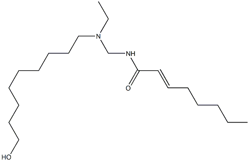 N-[[N-Ethyl-N-(9-hydroxynonyl)amino]methyl]-2-octenamide Struktur