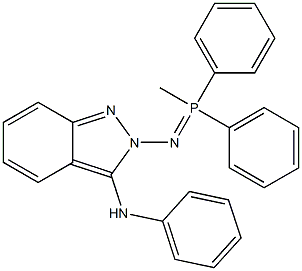 3-Phenylamino-2-[methyldiphenylphosphoranylideneamino]-2H-indazole Struktur