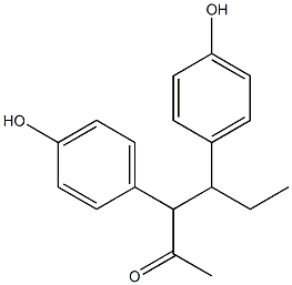 3,4-Bis(4-hydroxyphenyl)-2-hexanone Struktur