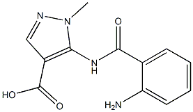 5-[(2-Aminobenzoyl)amino]-1-methyl-1H-pyrazole-4-carboxylic acid Struktur