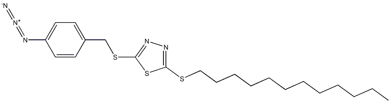 2-(4-Azidobenzylthio)-5-dodecylthio-1,3,4-thiadiazole Struktur