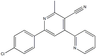 2-Methyl-4-(2-pyridinyl)-6-(4-chlorophenyl)pyridine-3-carbonitrile Struktur