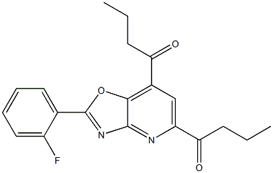 2-(2-Fluorophenyl)-5,7-dibutanoyloxazolo[4,5-b]pyridine Struktur