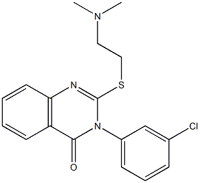 2-[2-(Dimethylamino)ethylthio]-3-(3-chlorophenyl)-quinazolin-4(3H)-one Struktur