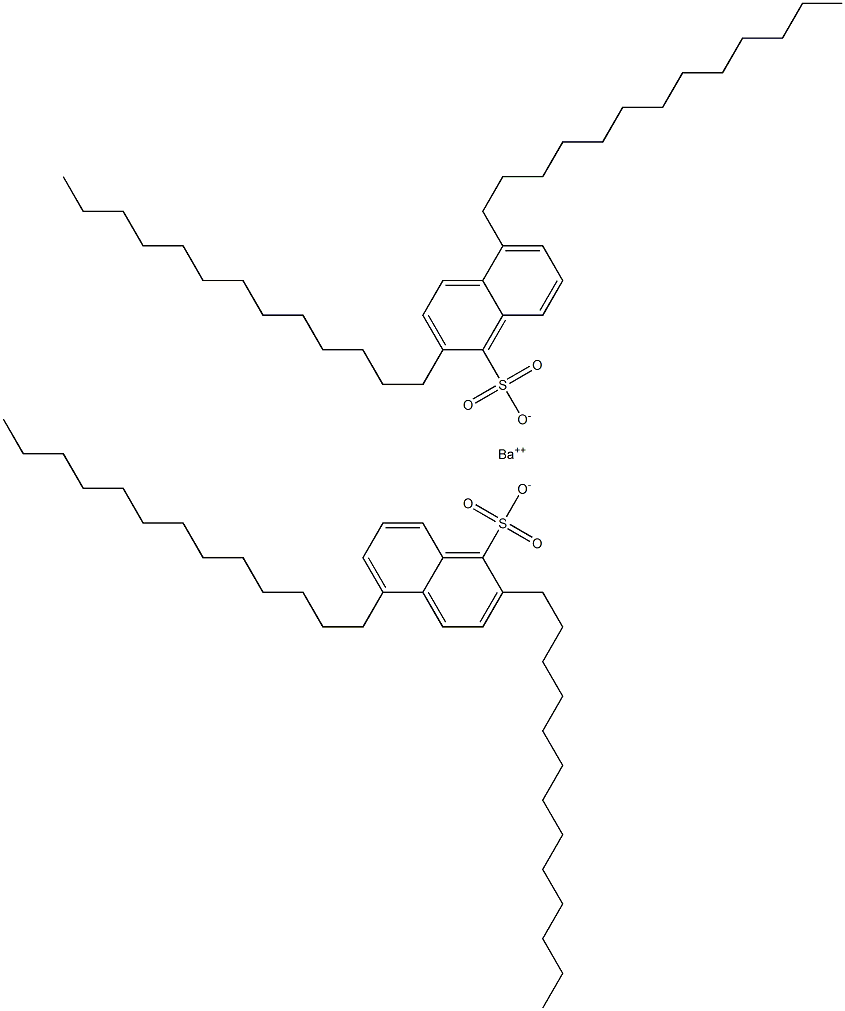 Bis(2,5-ditridecyl-1-naphthalenesulfonic acid)barium salt Struktur