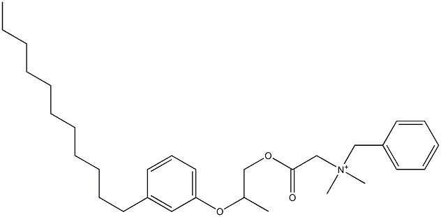 N,N-Dimethyl-N-benzyl-N-[[[2-(3-undecylphenyloxy)propyl]oxycarbonyl]methyl]aminium Struktur