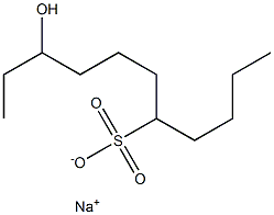 9-Hydroxyundecane-5-sulfonic acid sodium salt Struktur