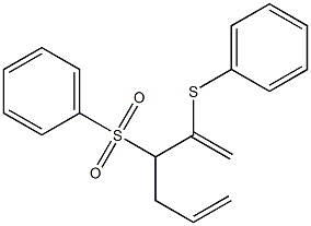 2-Phenylthio-3-phenylsulfonyl-1,5-hexadiene Struktur