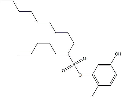 6-Pentadecanesulfonic acid 3-hydroxy-6-methylphenyl ester Struktur