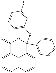 3-Phenyl-3-(3-chlorophenoxy)-1H,3H-naphtho[1,8-cd]pyran-1-one Struktur