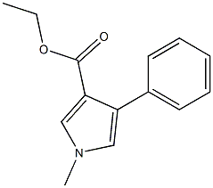 1-Methyl-4-phenyl-1H-pyrrole-3-carboxylic acid ethyl ester Struktur