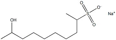 9-Hydroxydecane-2-sulfonic acid sodium salt Struktur