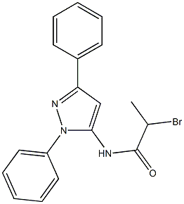 2-Bromo-N-(1,3-diphenyl-1H-pyrazol-5-yl)propionamide Struktur