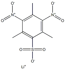 3,5-Dinitro-2,4,6-trimethylbenzenesulfonic acid lithium salt Struktur