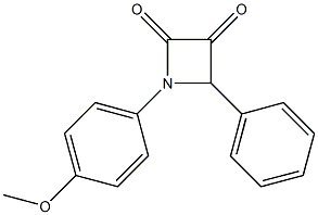 1-(4-Methoxyphenyl)-4-phenylazetidine-2,3-dione Struktur