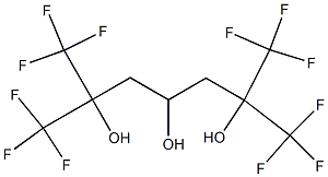 2,6-Bis(trifluoromethyl)-1,1,1,7,7,7-hexafluoro-2,4,6-heptanetriol Struktur