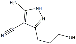 5-Amino-3-[3-hydroxypropyl]-1H-pyrazole-4-carbonitrile Struktur