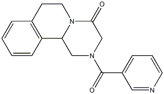 2-(3-Pyridinylcarbonyl)-1,2,3,6,7,11b-hexahydro-4H-pyrazino[2,1-a]isoquinolin-4-one Struktur