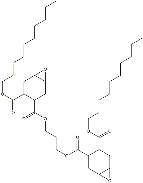 Bis[2-(decyloxycarbonyl)-4,5-epoxy-1-cyclohexanecarboxylic acid]1,3-propanediyl ester Struktur