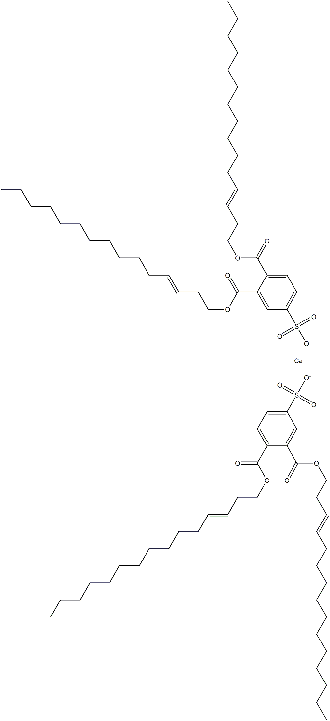 Bis[3,4-di(3-pentadecenyloxycarbonyl)benzenesulfonic acid]calcium salt Struktur