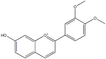 3',4'-Dimethoxy-7-hydroxyflavylium Struktur