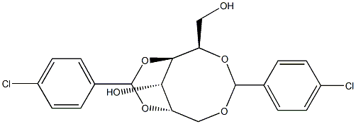 2-O,6-O:3-O,5-O-Bis(4-chlorobenzylidene)-L-glucitol Struktur